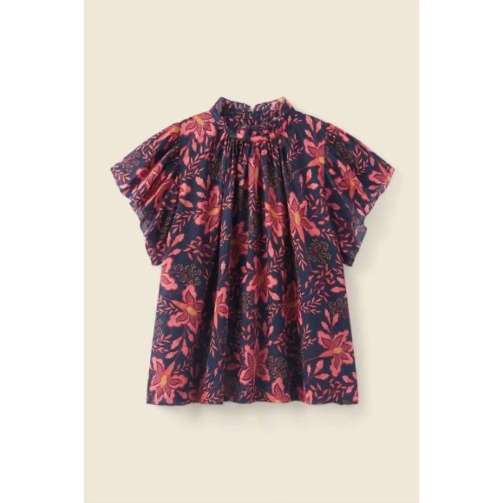 NWT CARLA HIGHNECK SHIRT PINK GERANIUM